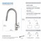 Kibi Circular Single Handle Pull Down Kitchen Faucet KKF2013BN - alternate 7